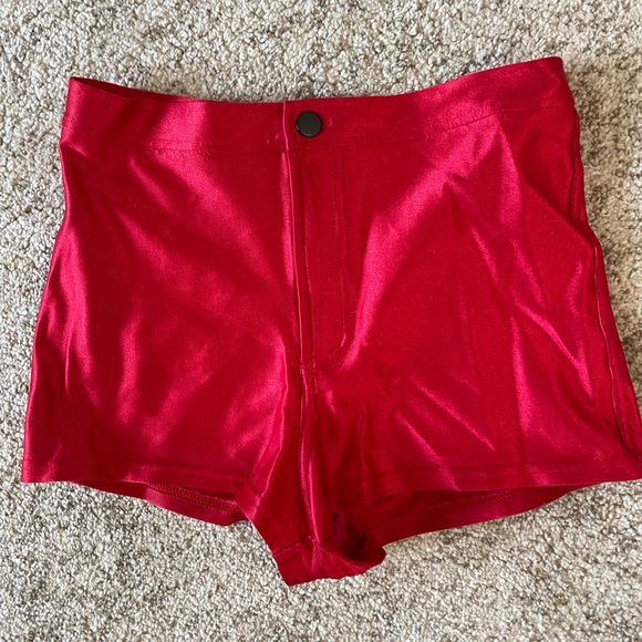 American Apparel Shorts American Apparel Red Disco Booty Shorts Hot
